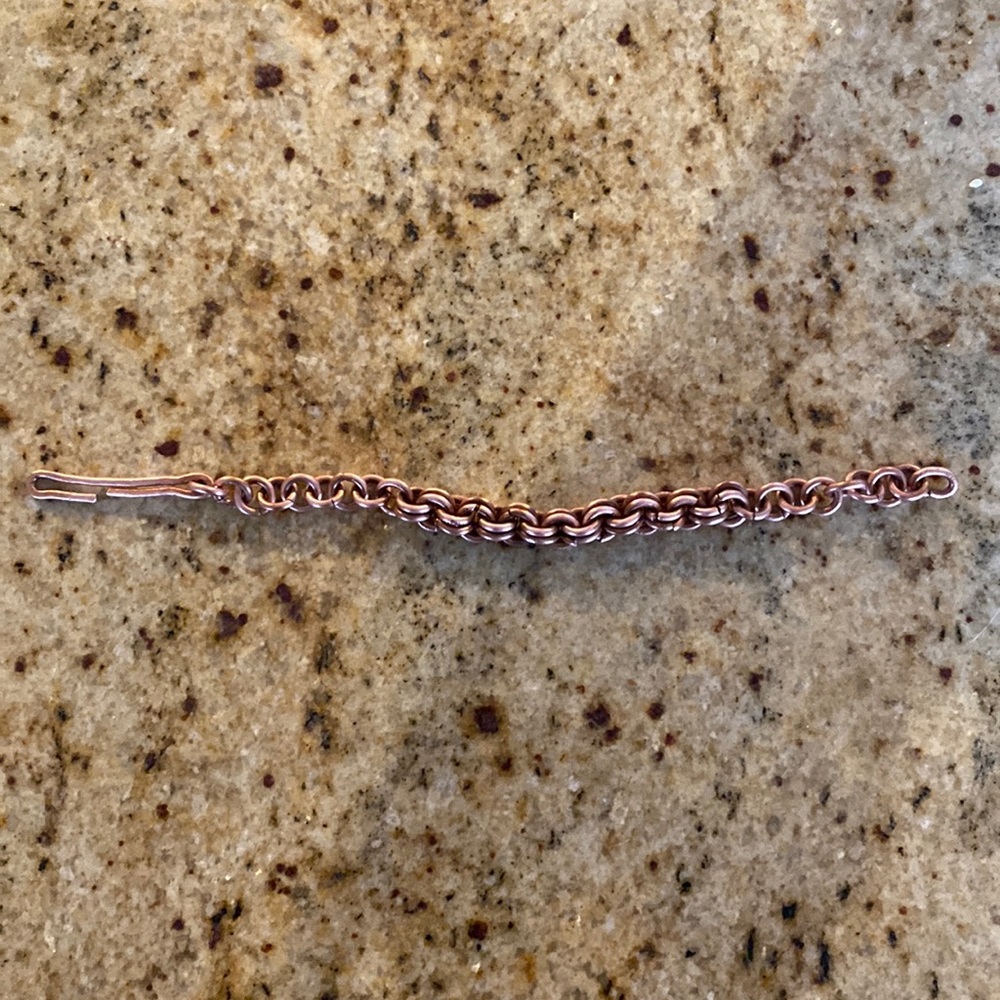 8 1/2 in copper box chain bracelet